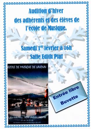 Audition d'Hiver de l'école de Musique