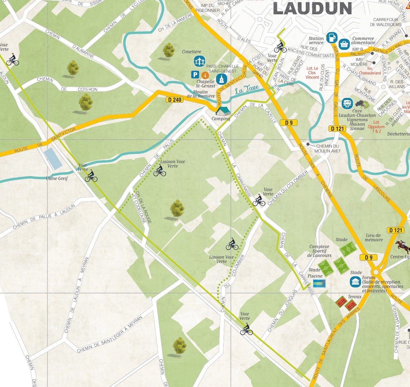 voie verte plan laudun