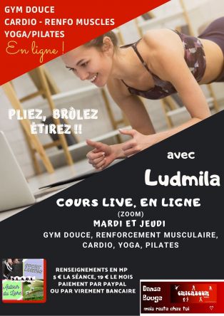 Cours de gym douce, cardio, yoga, pilates en direct !