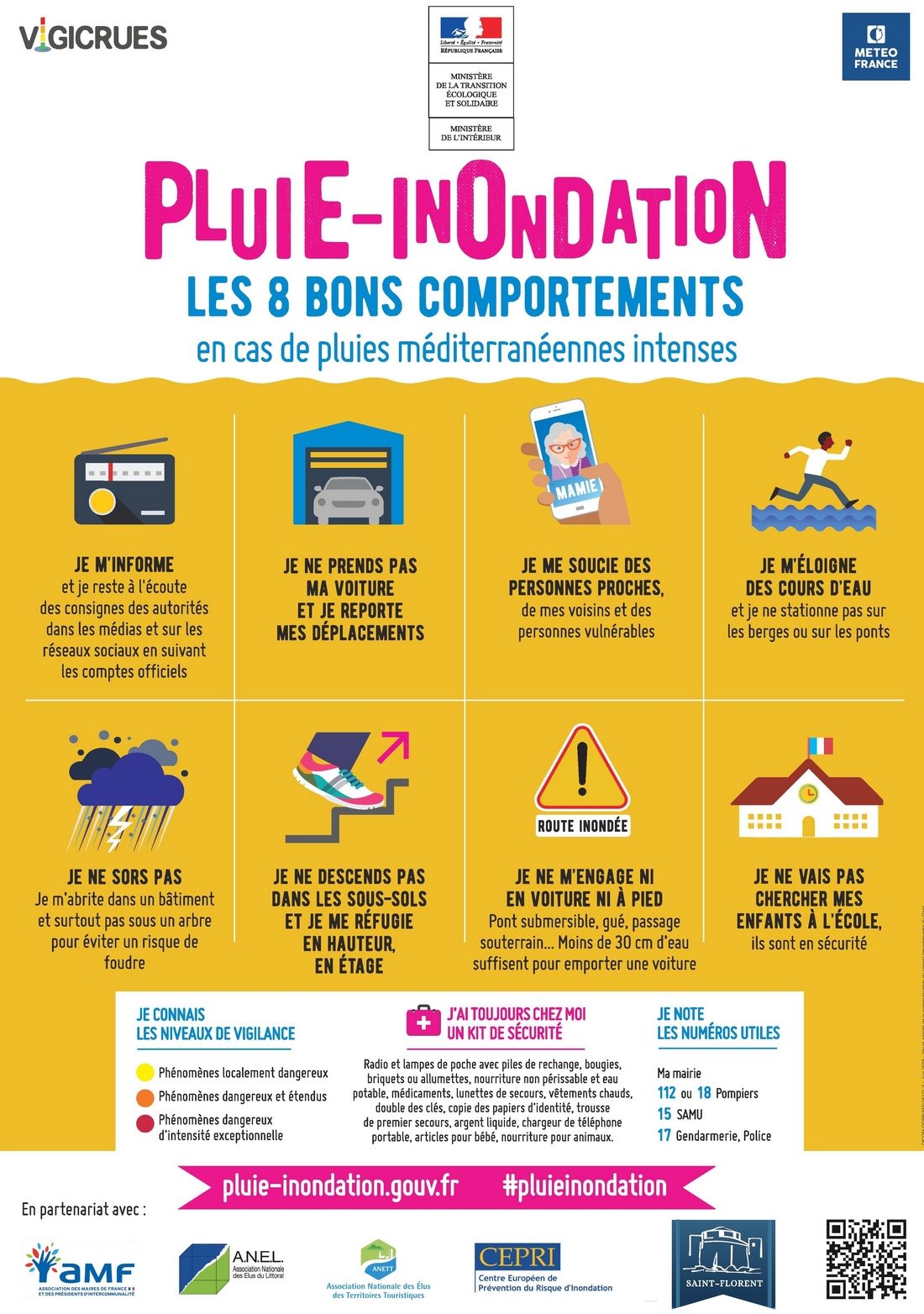 2023 sensibilisation inondations 2019 Affiche 8 gestes personnalisable page 001 e1571860717807