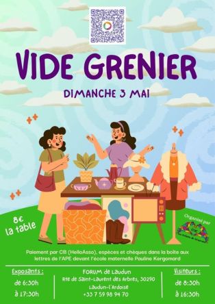 VIDE GRENIER APE Les enfants de KERGOMARD