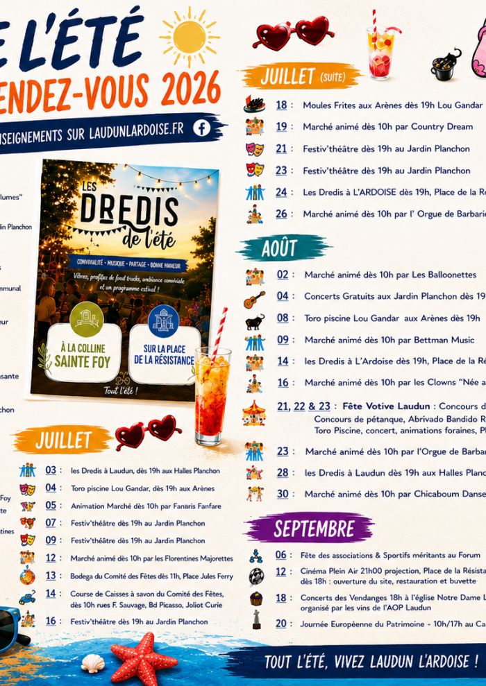 AGENDA DE JUIN A SEPTEMBRE