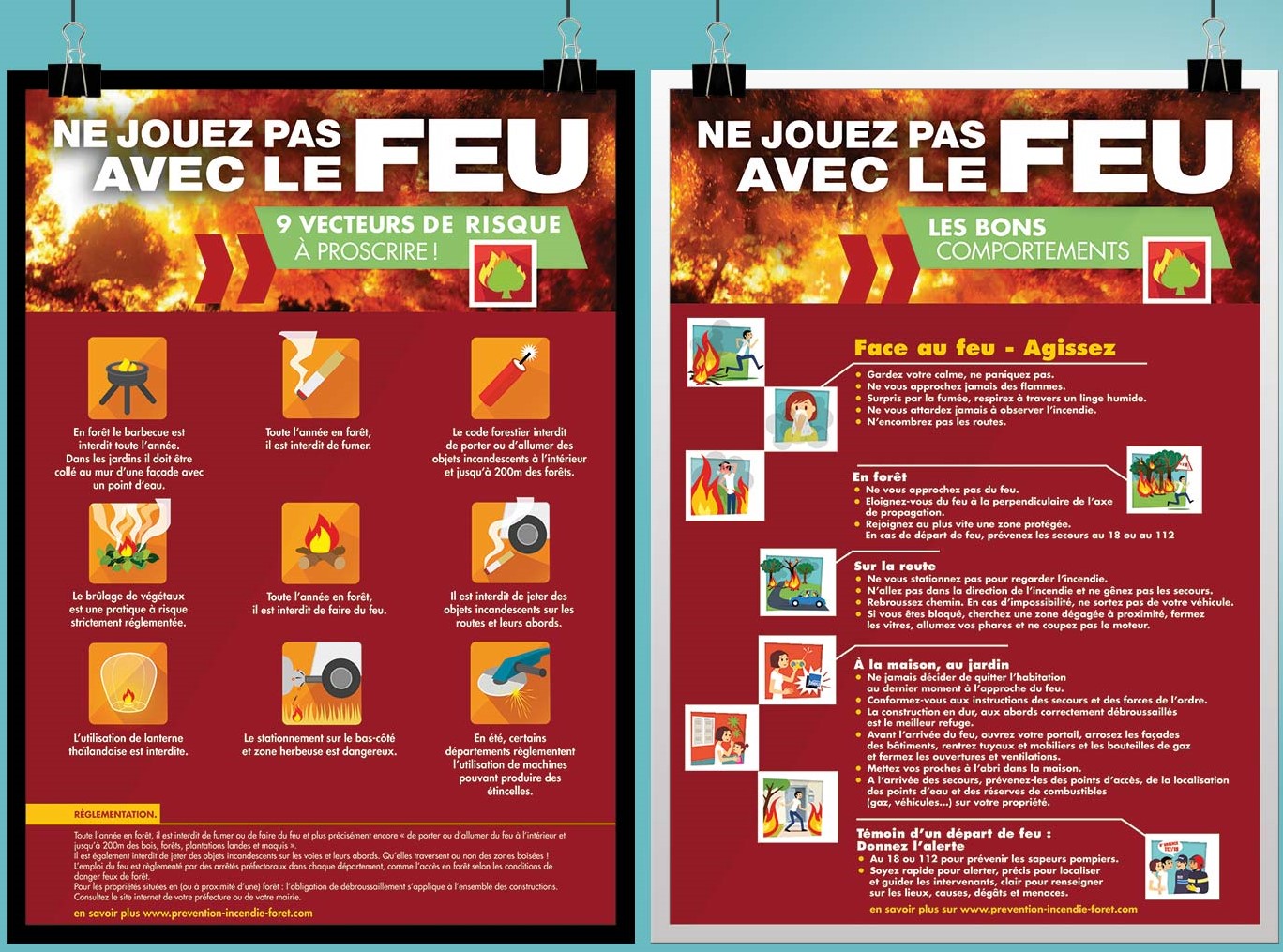 Affiche A3 bis ne jouez pas avec le feu