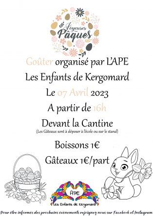 APE KERGOMARD : Goûter de Pâques