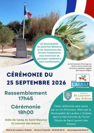 Cérémonie du 25/09/26