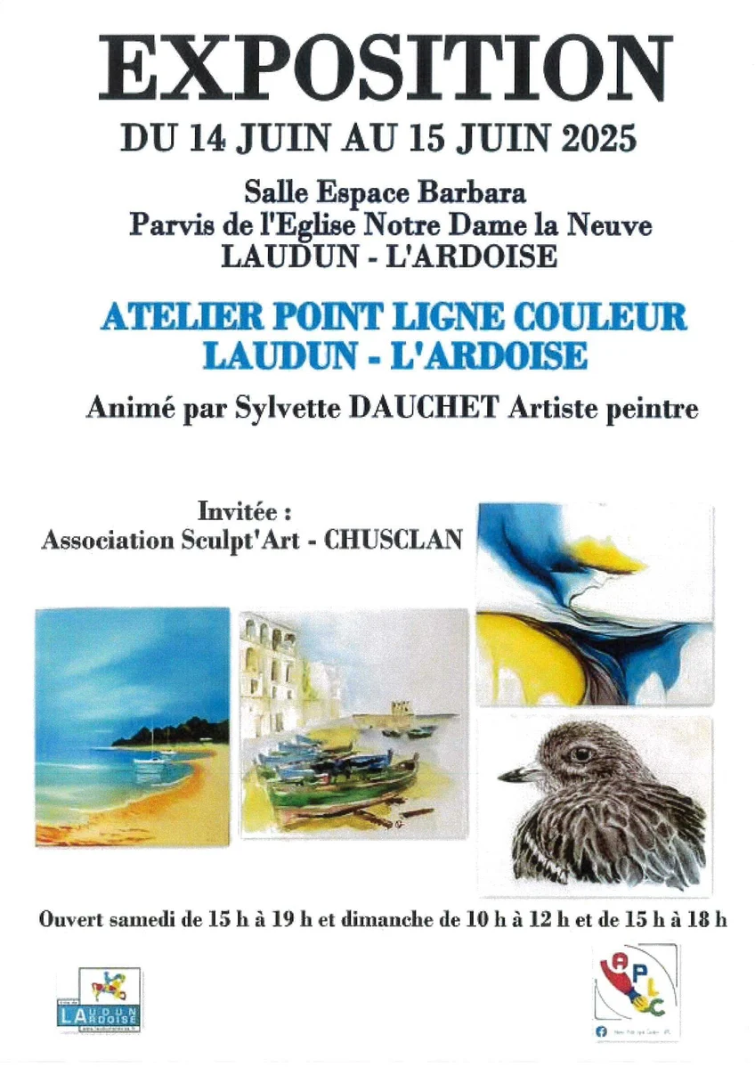 Affiche expo point ligne couleur 2025 14 15 juin