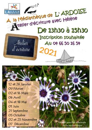 Atelier d'écriture à L'ARDOISE