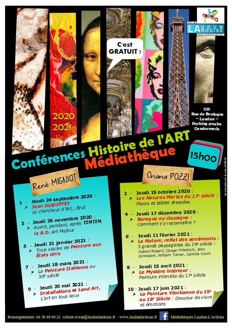 Flyer conférences Histoire de lart 2020 2021 1