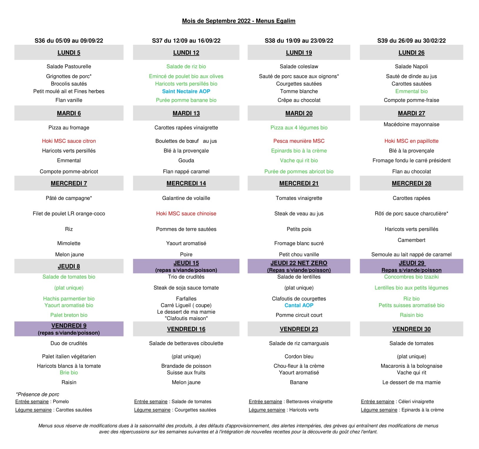 Menus Ecoles Septembre 2022 1