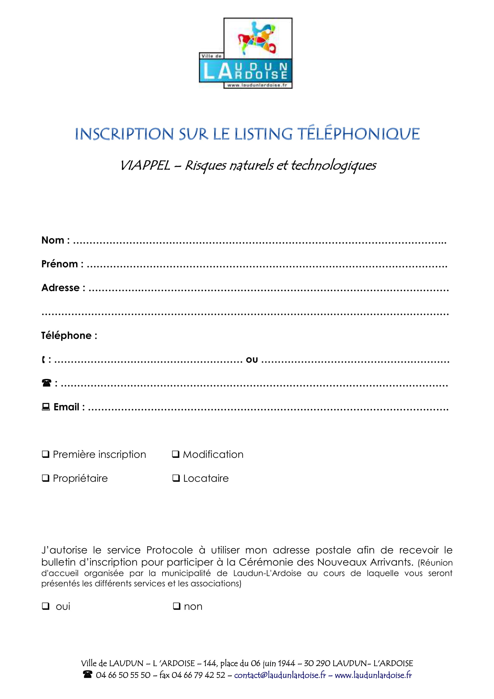 VIAPPEL INSCRIPTION TEL SUR LISTING 1