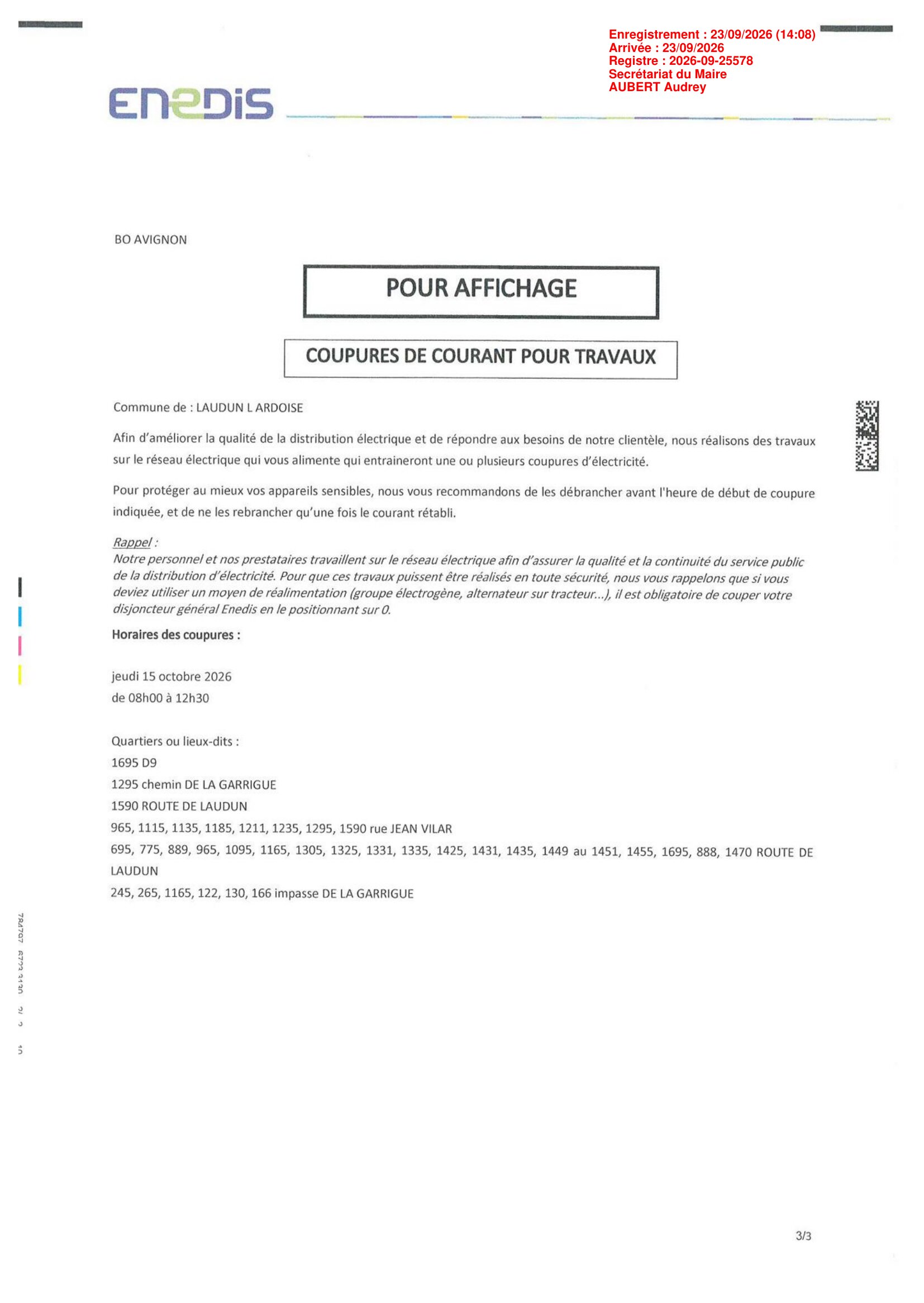 enedis 15 10 25 coupure 1