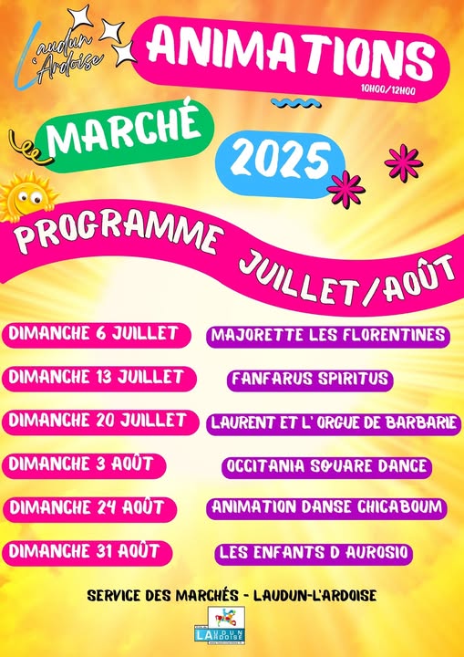 marchés animés été 2025