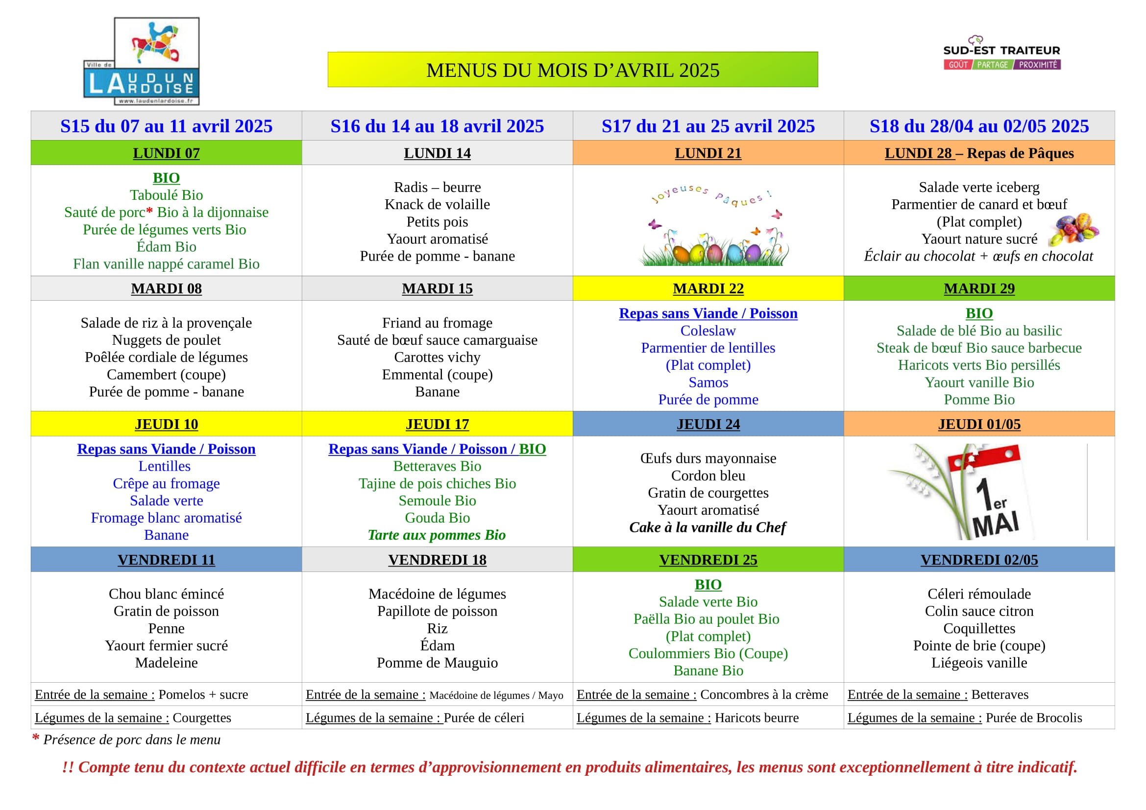 menus Avril 2025 1