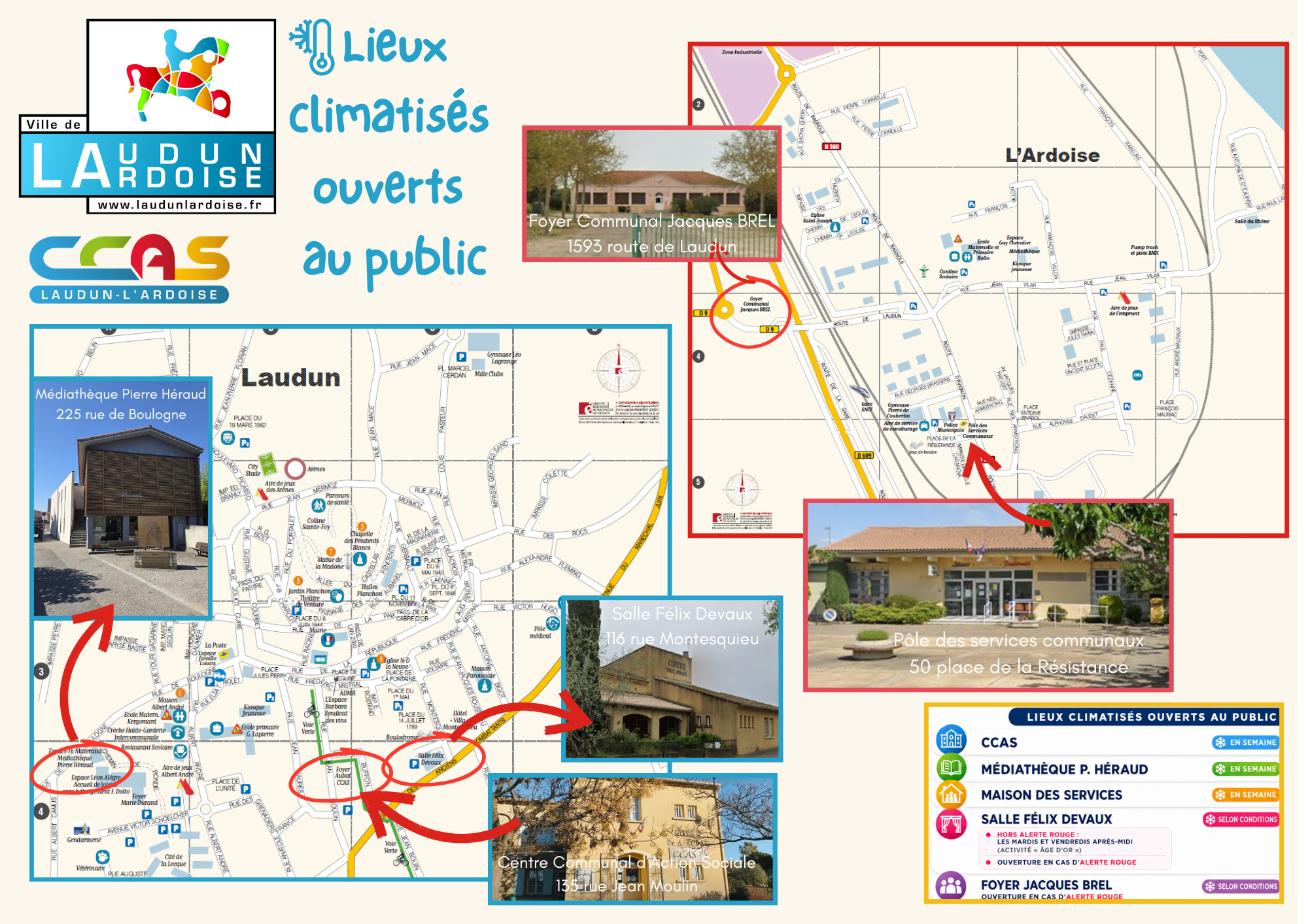 plan lieux climatisés