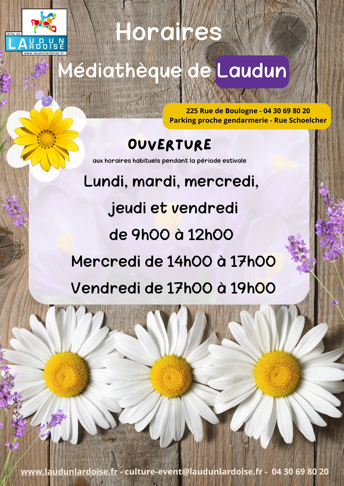 thumbnail horaires été 2024 Laudun